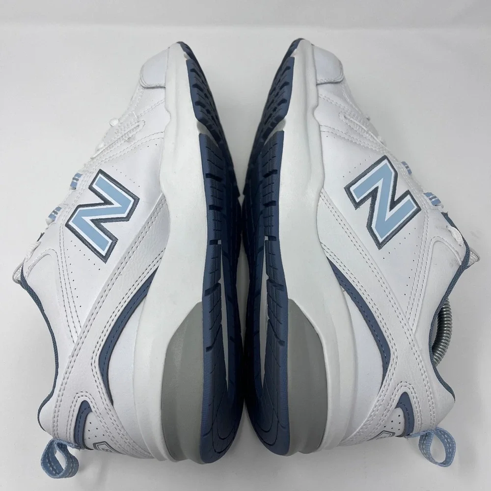 New Balance 608 Training Shoes Comfort Cushioned White Blue Mens 8.5‎ Womens 10
